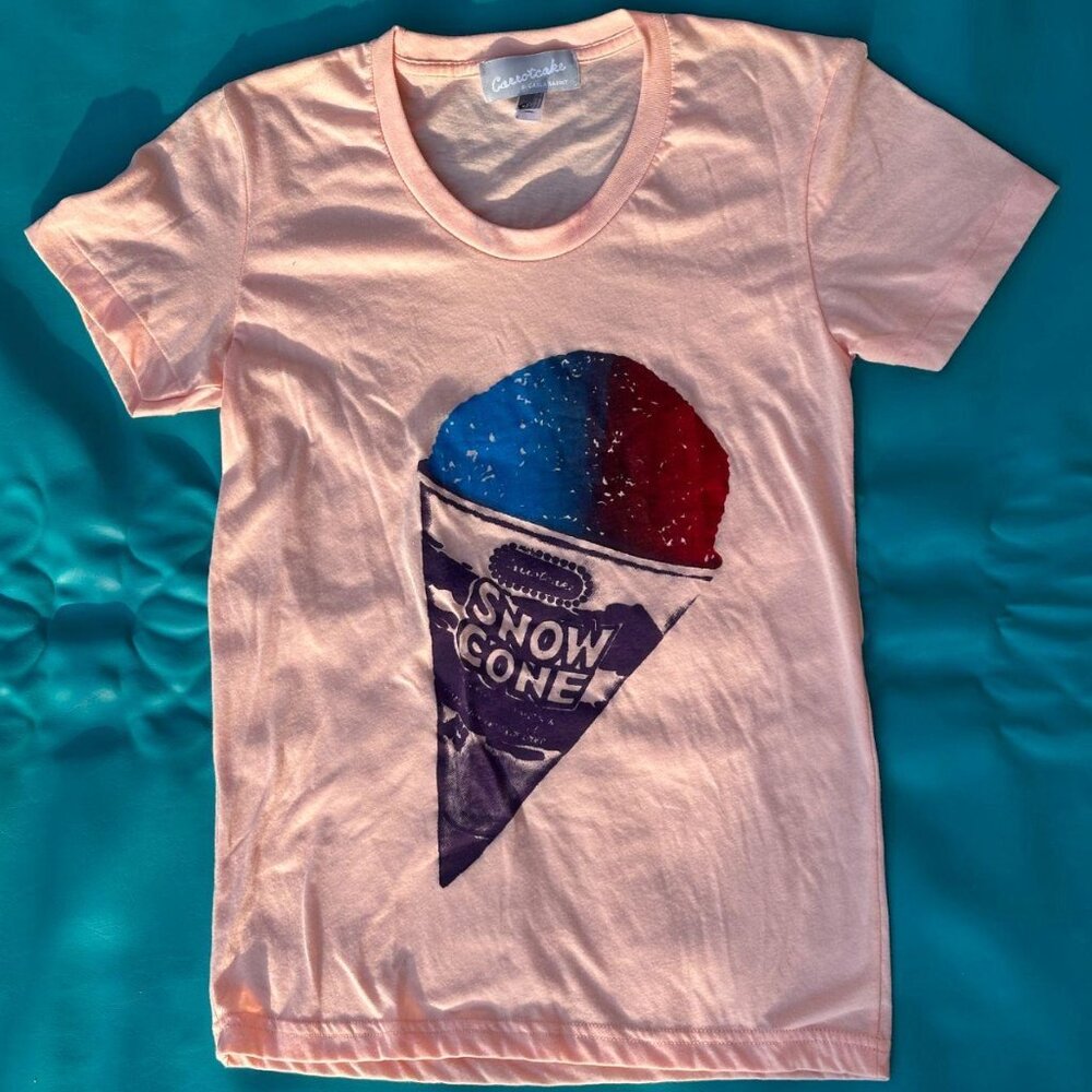 Snow Cone Gradient Graphic on Peach American Apparel